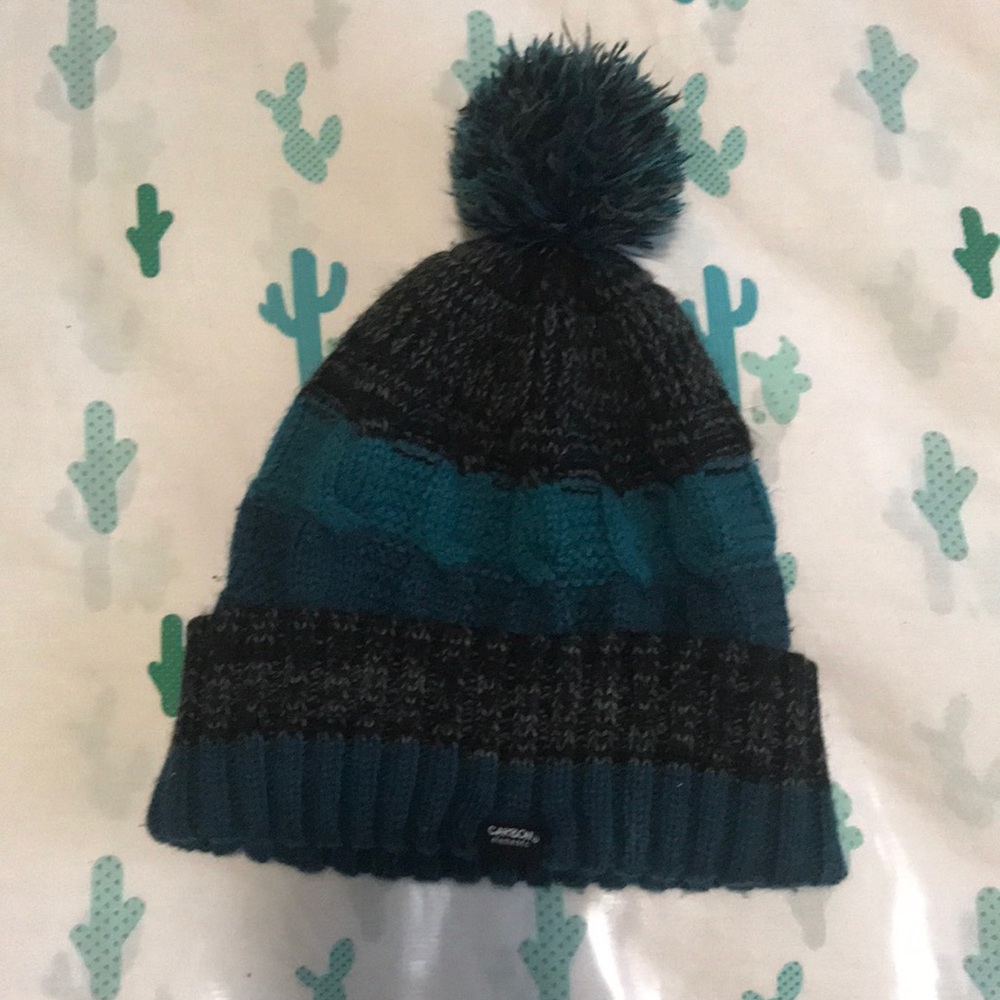 Beanie with fluff ball